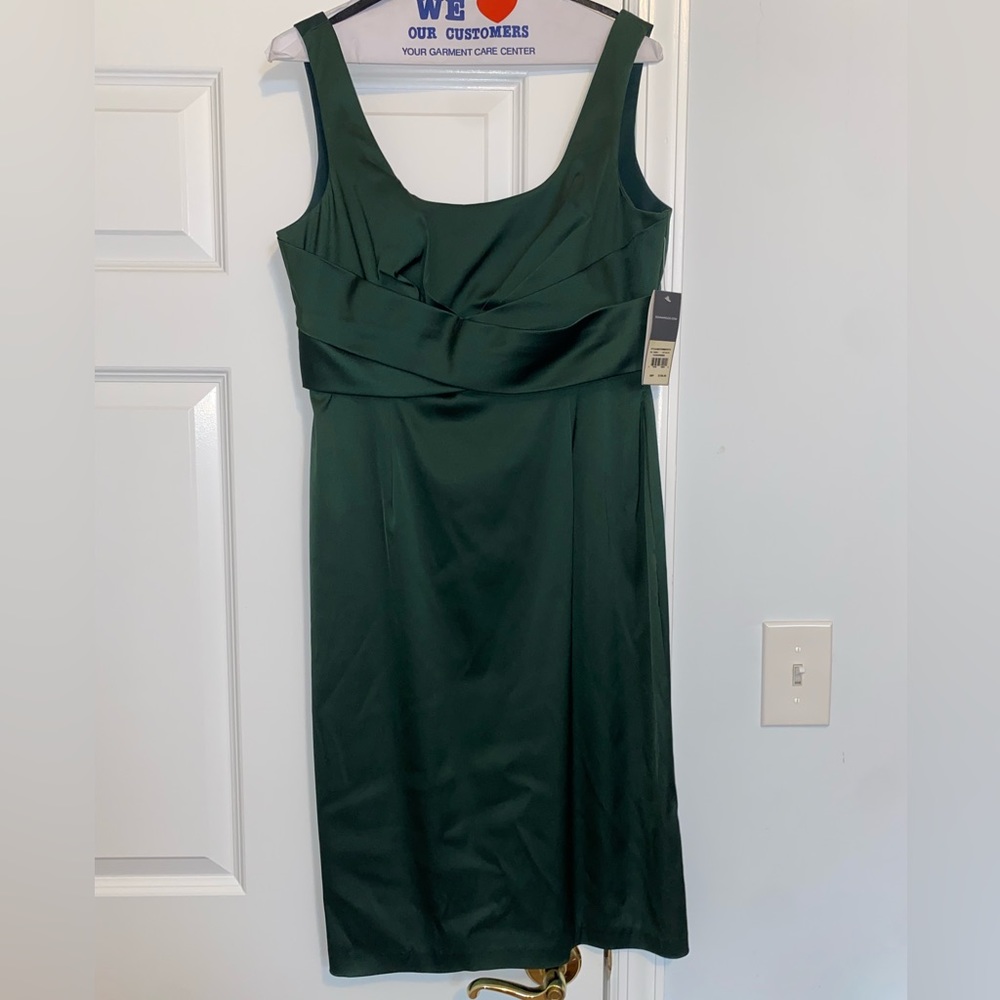 Green Midi Dress Satin